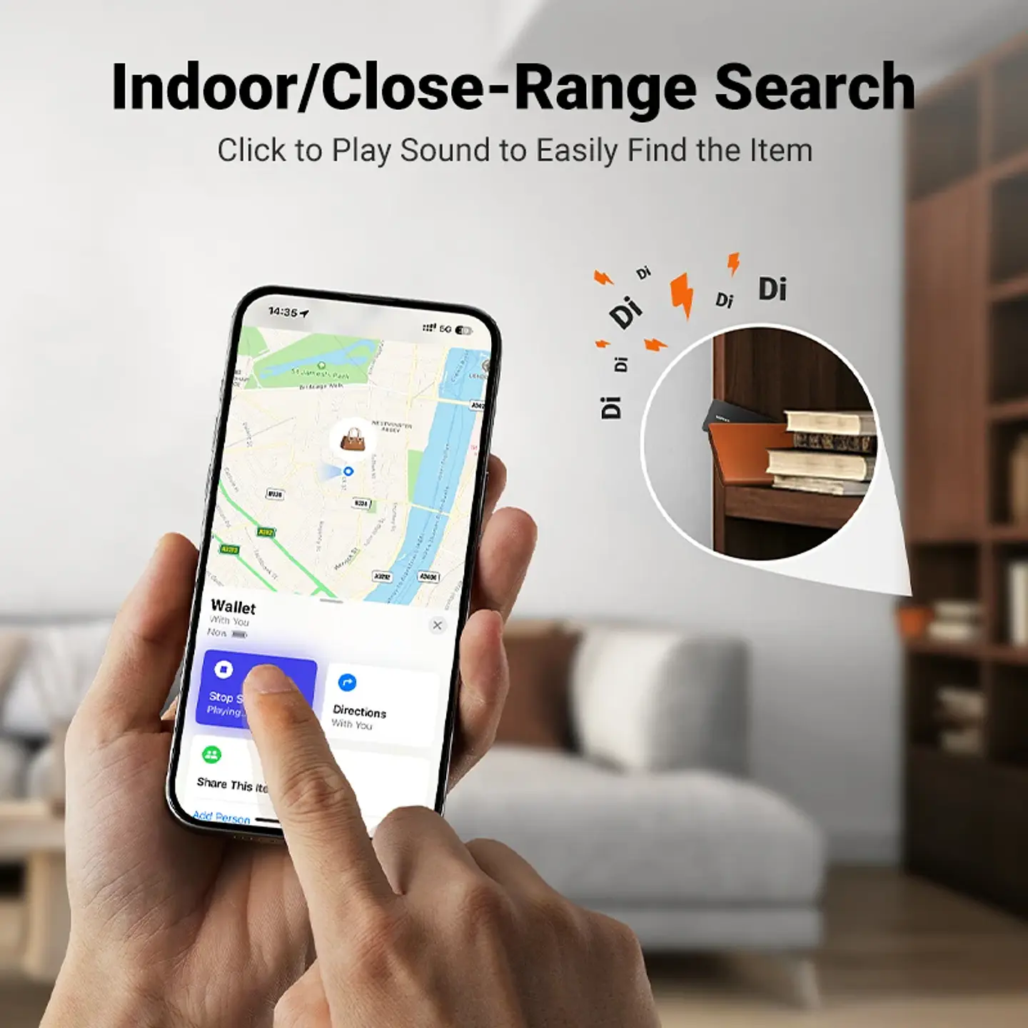 Tarjeta localizadora Bluetooth UGREEN SmartTrack para billetera, pasaporte y equipaje, compatible con Find My Apple 3