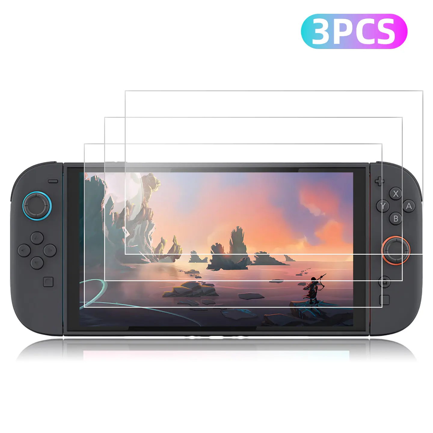 Protector de pantalla de vidrio templado 9H para Nintendo Switch 2, alta definición antirayones 9
