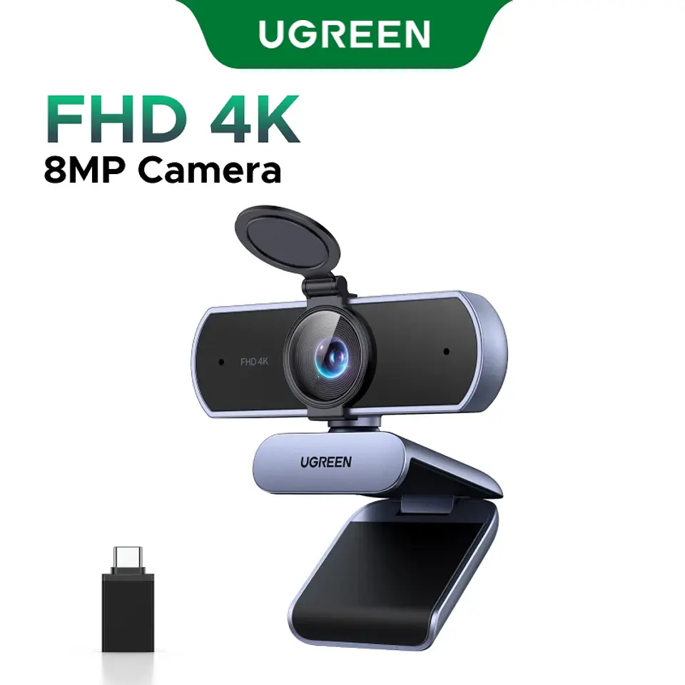 Cámara web UGREEN 4K/1080p de 8 MP para PC, enfoque automático PDAF y dos micrófonos con cancelación de ruido 7