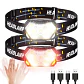 Linterna frontal LED recargable por USB, 9 luces, sensor de movimiento, para pesca, camping y trabajo al aire libre - Miniatura 1