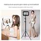 Aro de luz LED portátil recargable para celular, transmisiones en vivo, fotografía y selfies - Miniatura 2