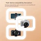 Aro de luz LED portátil recargable para celular, transmisiones en vivo, fotografía y selfies - Miniatura 3