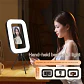 Aro de luz LED portátil recargable para celular, transmisiones en vivo, fotografía y selfies - Miniatura 4