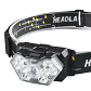 Linterna frontal LED recargable por USB, 9 luces, sensor de movimiento, para pesca, camping y trabajo al aire libre - Miniatura 7