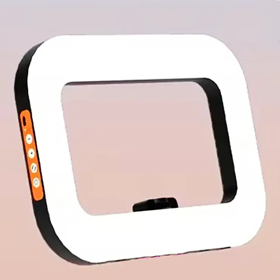 Aro de luz LED portátil recargable para celular, transmisiones en vivo, fotografía y selfies 8