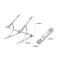 Soporte plegable y ajustable para laptop de aluminio, compatible con MacBook, computadora y tablet; base para notebook con disipación de calor - Miniatura 3