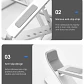 Soporte plegable y ajustable para laptop de aluminio, compatible con MacBook, computadora y tablet; base para notebook con disipación de calor - Miniatura 5