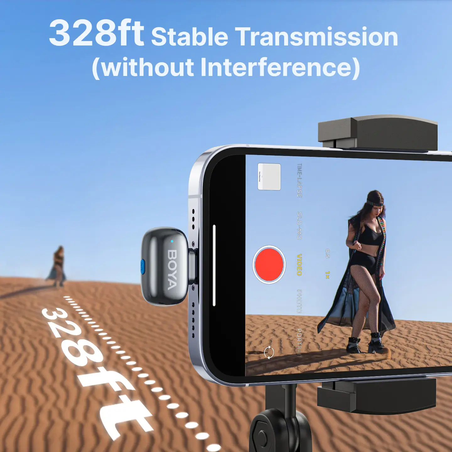 Micrófono inalámbrico de solapa BOYA Mini 2 con reducción de ruido por IA, mini micrófono para iPhone 6-14/15-17 y teléfonos Android USB-C, para grabación de video 2