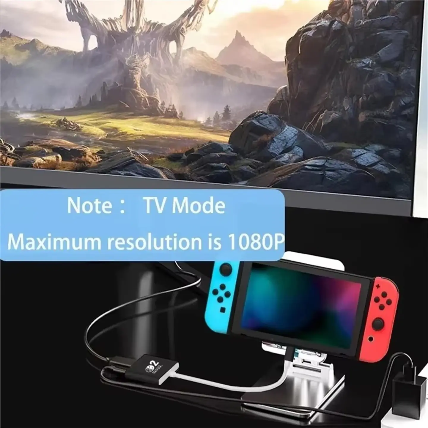 Base de acoplamiento para Nintendo Switch 2 con HDMI 4K, USB 3.0 y carga PD, adaptador USB-C a HDMI 6