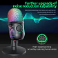 Micrófono USB para videojuegos y podcast, con condensador, salida para auriculares, iluminación LED y reducción de ruido - Miniatura 3