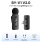Micrófono inalámbrico de solapa BOYA BY-V3 con cancelación de ruido y batería recargable, para iPhone, Android y cámara - Miniatura 9