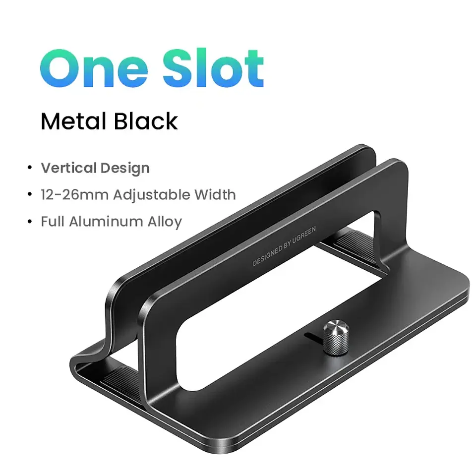 Soporte vertical UGREEN de aluminio para laptop, compatible con MacBook Pro, MacBook Air, tablet y teléfono 10