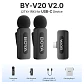 Micrófono inalámbrico de solapa BOYA BY-V3 con cancelación de ruido y batería recargable, para iPhone, Android y cámara - Miniatura 13
