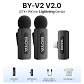 Micrófono inalámbrico de solapa BOYA BY-V3 con cancelación de ruido y batería recargable, para iPhone, Android y cámara - Miniatura 14