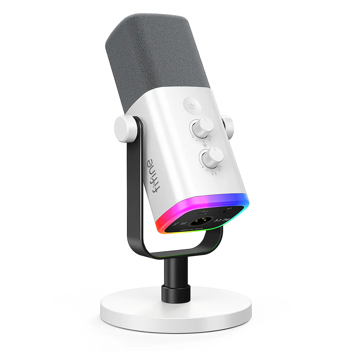 Micrófono Dinámico FIFINE AM8 USB/XLR RGB, Mute y Jack Auriculares para PC, Gaming y Streaming 7