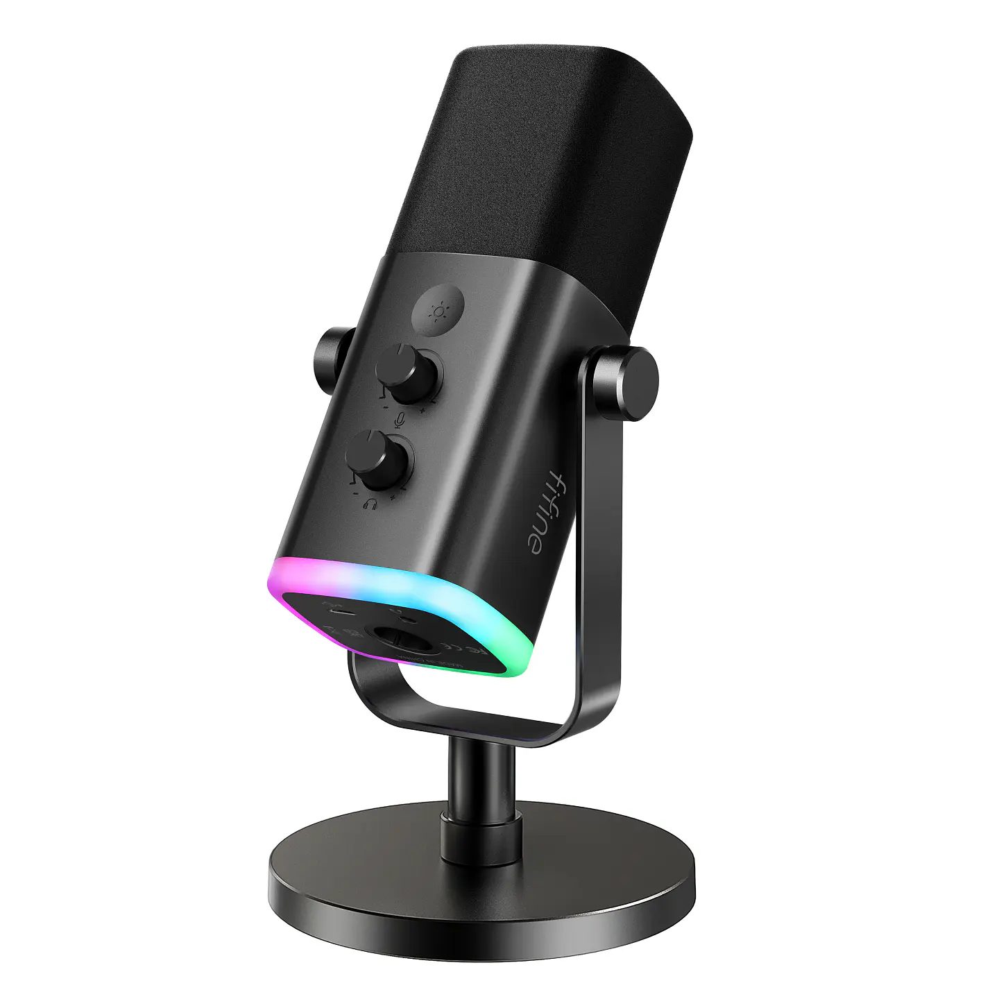 Micrófono Dinámico FIFINE AM8 USB/XLR RGB, Mute y Jack Auriculares para PC, Gaming y Streaming 8