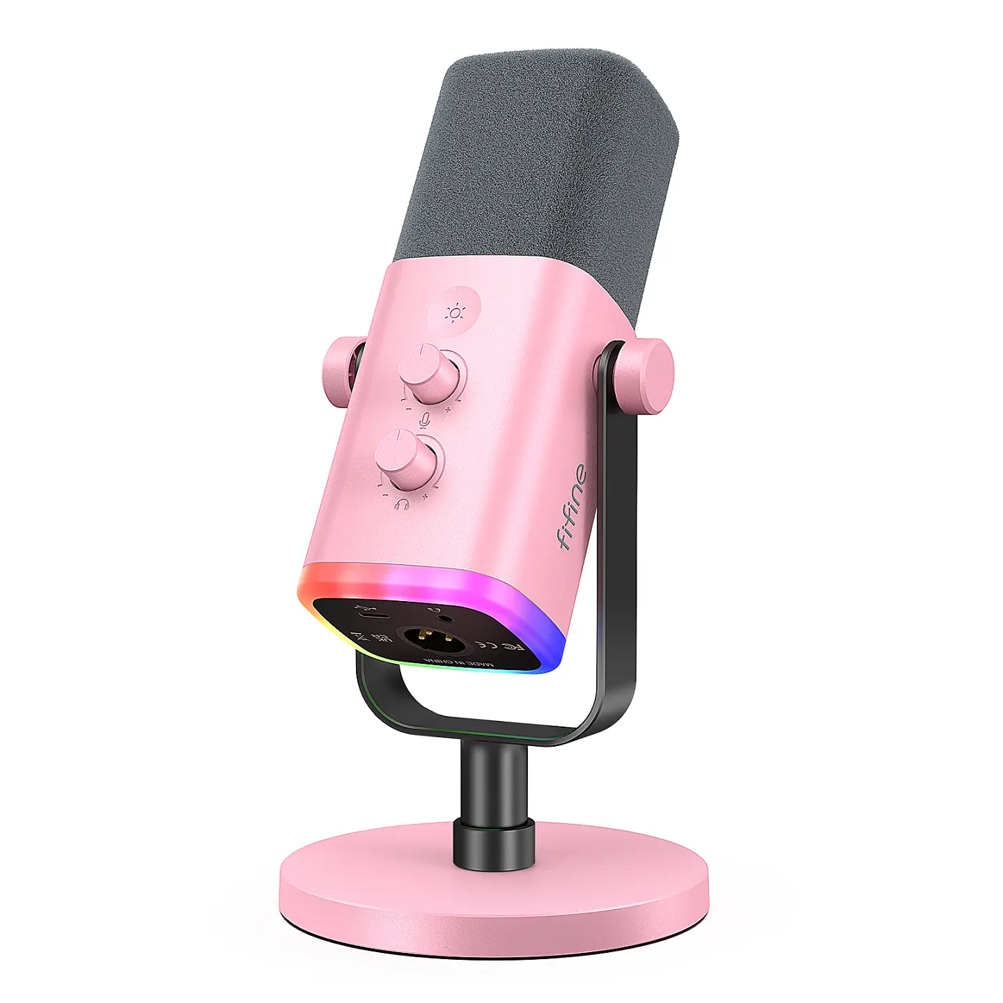 Micrófono Dinámico FIFINE AM8 USB/XLR RGB, Mute y Jack Auriculares para PC, Gaming y Streaming 11