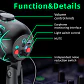 Micrófono USB para videojuegos y podcast, con condensador, salida para auriculares, iluminación LED y reducción de ruido - Miniatura 8
