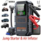 Arrancador portátil de batería para auto 12 V, 5000 A, con compresor de aire de 150 PSI e inflador de neumáticos - thumbnail 7