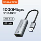 Adaptador Ethernet USB CABLETIME de 100/1000 Mbps, USB 3.0 a RJ45, para laptops y MacBook - thumbnail 1