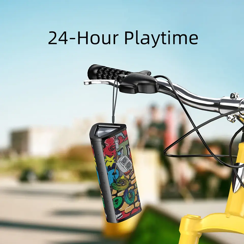 Parlante Bluetooth portátil mifa A10+ con sonido estéreo de 360°, 20 W, Bluetooth 5.0, resistente al agua IPX7 y hasta 24 horas de reproducción 5