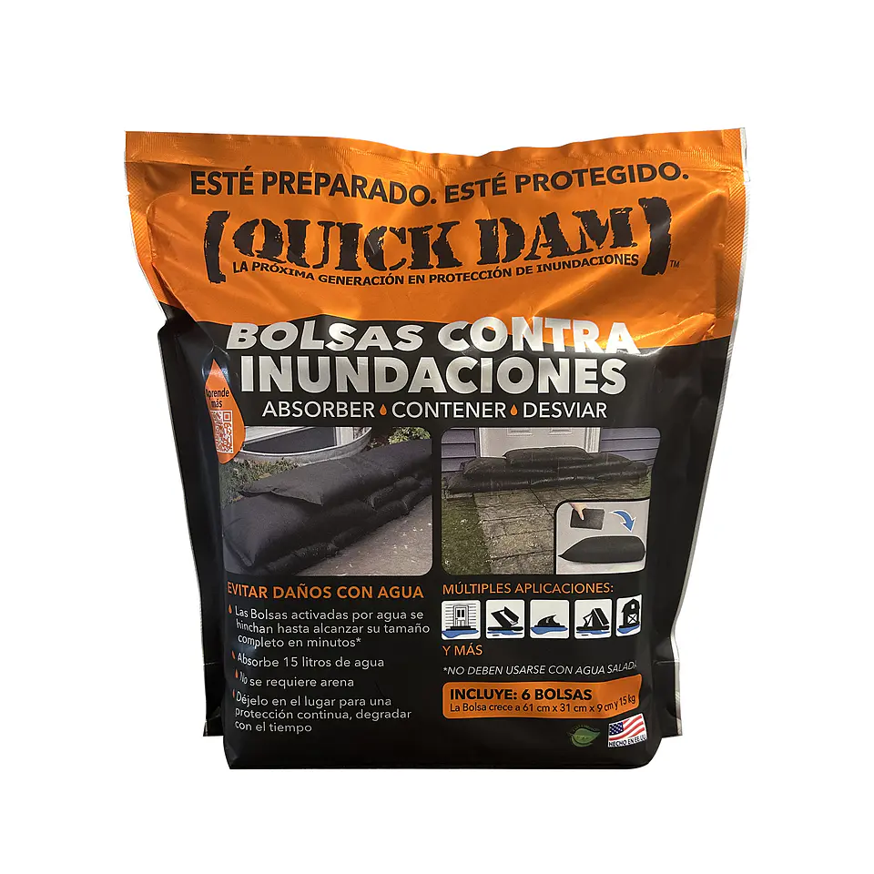 Kit 6 Sacos Automáticos para Inundaciones Reutilizables 1