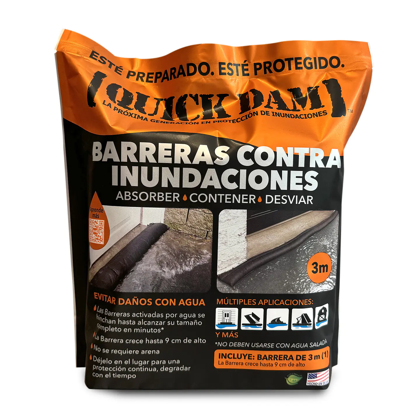 Barrera de 3 mt Automática para Inundaciones Reutilizable 1