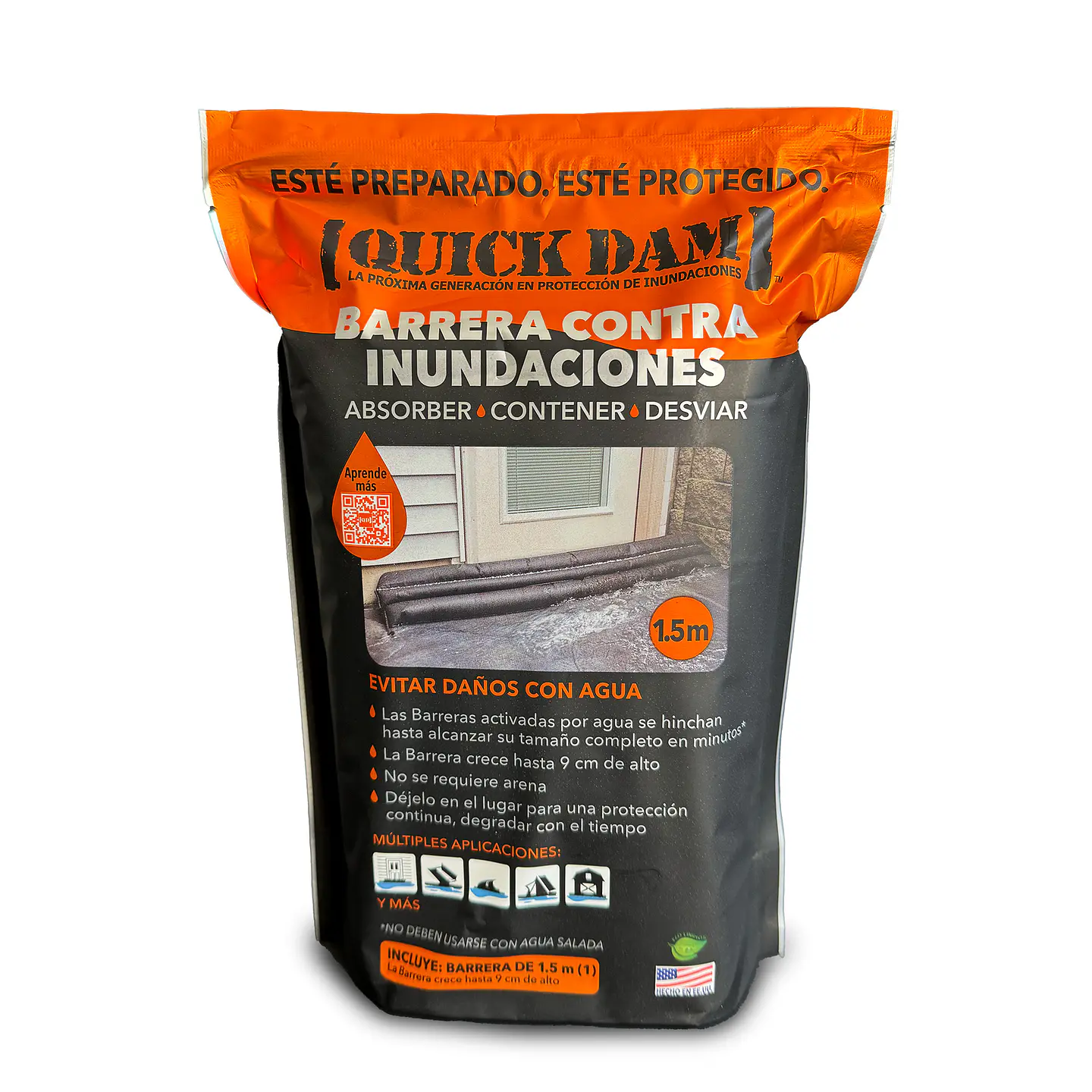 Barrera de 1.5 mt Automática para Inundaciones Reutilizable 1