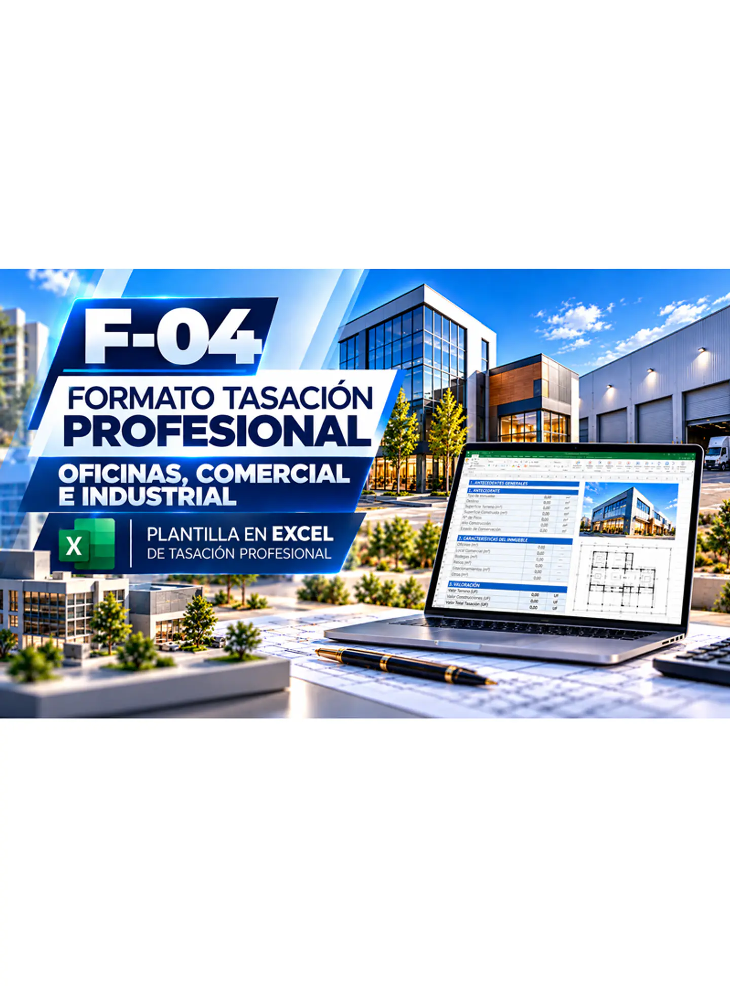 Formato Tasación Profesional Comercial - Industrial. Fórmulas incluidas - Todo listo para comenzar a Tasar. 1
