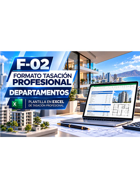 Formato Tasación Profesional para Departamentos. Fórmulas incluidas - Todo listo para comenzar a Tasar.