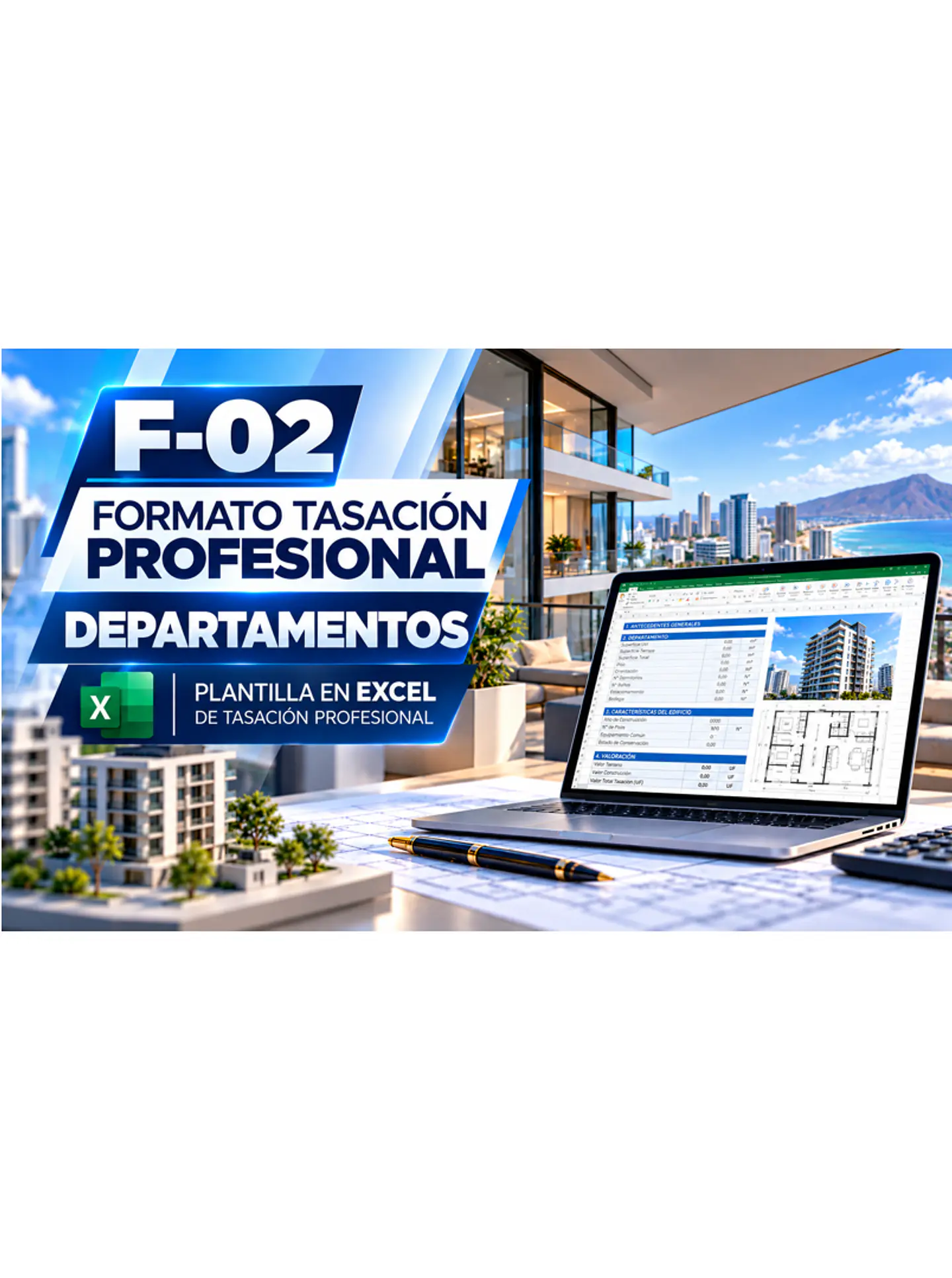Formato Tasación Profesional para Departamentos. Fórmulas incluidas - Todo listo para comenzar a Tasar. 1