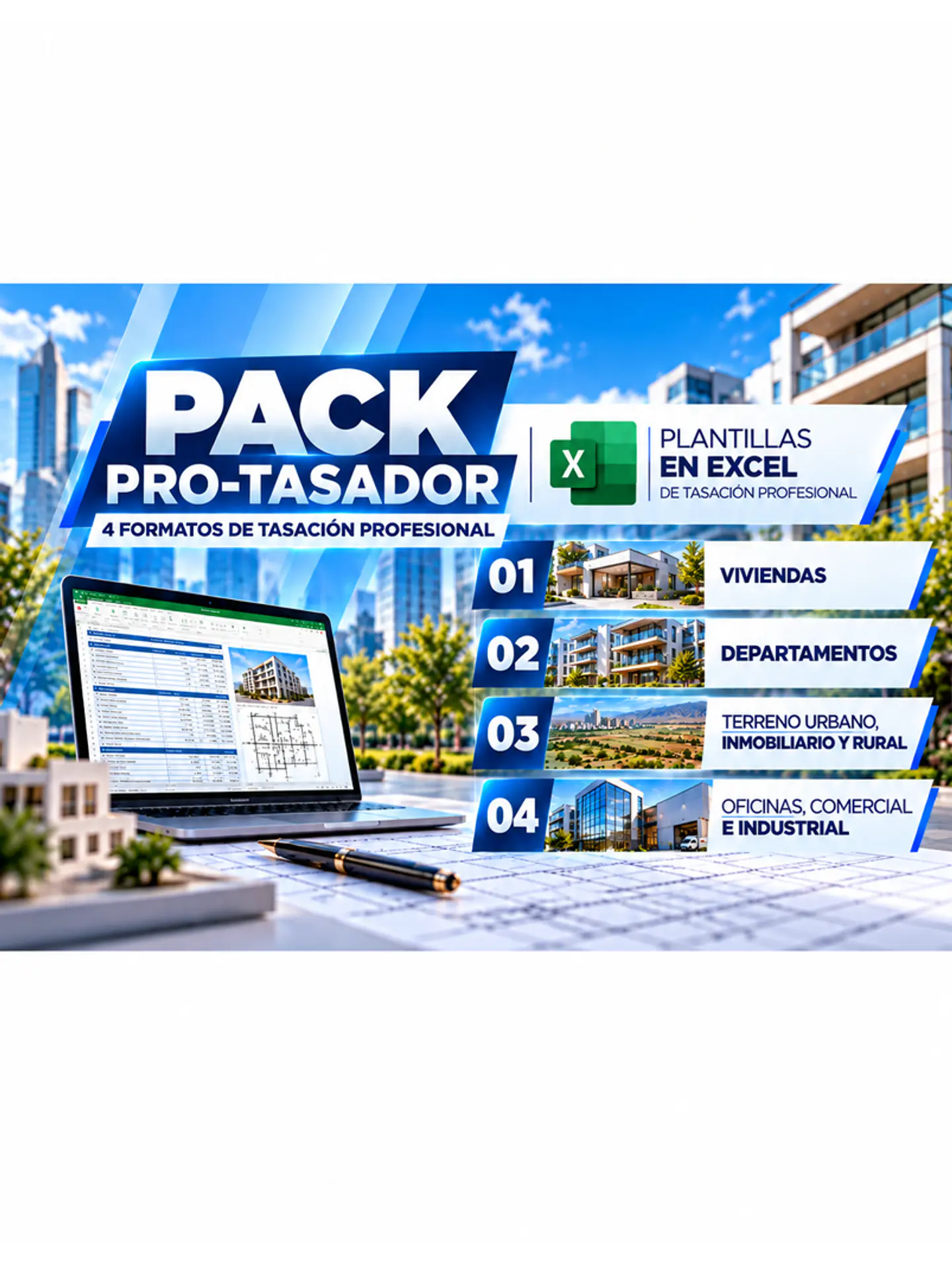 PACK PRO-TASADOR. Formatos Profesionales de Tasación - Fórmulas incluidas - Todo listo para comenzar a Tasar. 1