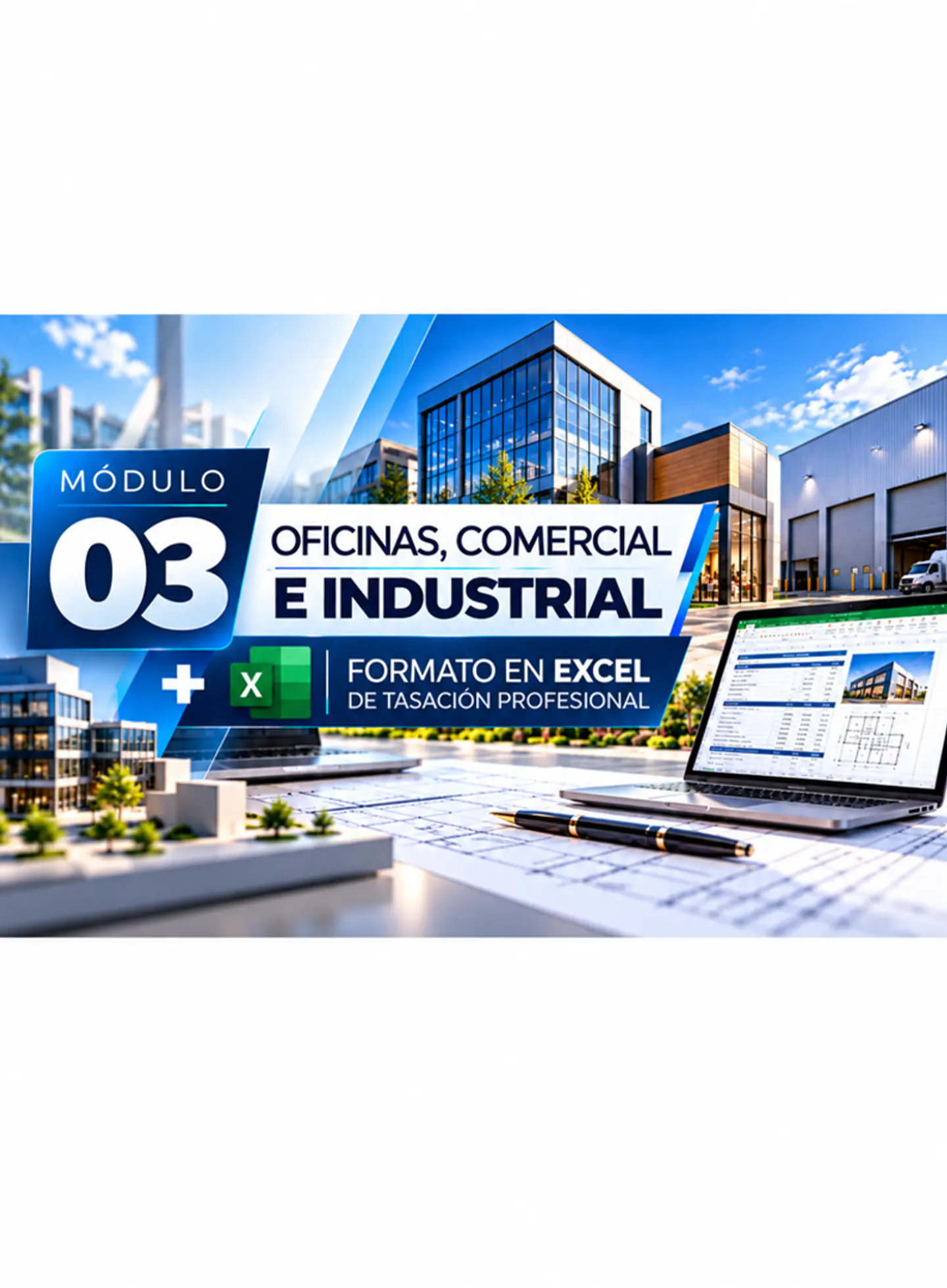 Tasación Inmobiliaria y Bancaria. Módulo 03 - Oficinas,  Comercial e Industrial + Formato Tasación Profesional. 1