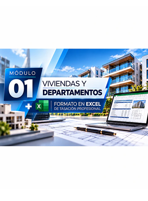 Tasación Inmobiliaria y Bancaria. Módulo 01 - Viviendas y Departamentos + Formato Tasación Profesional.