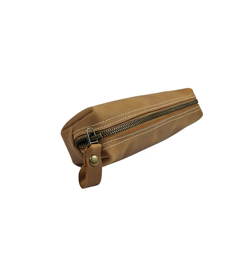Estuche de Cuero Graso Tostado