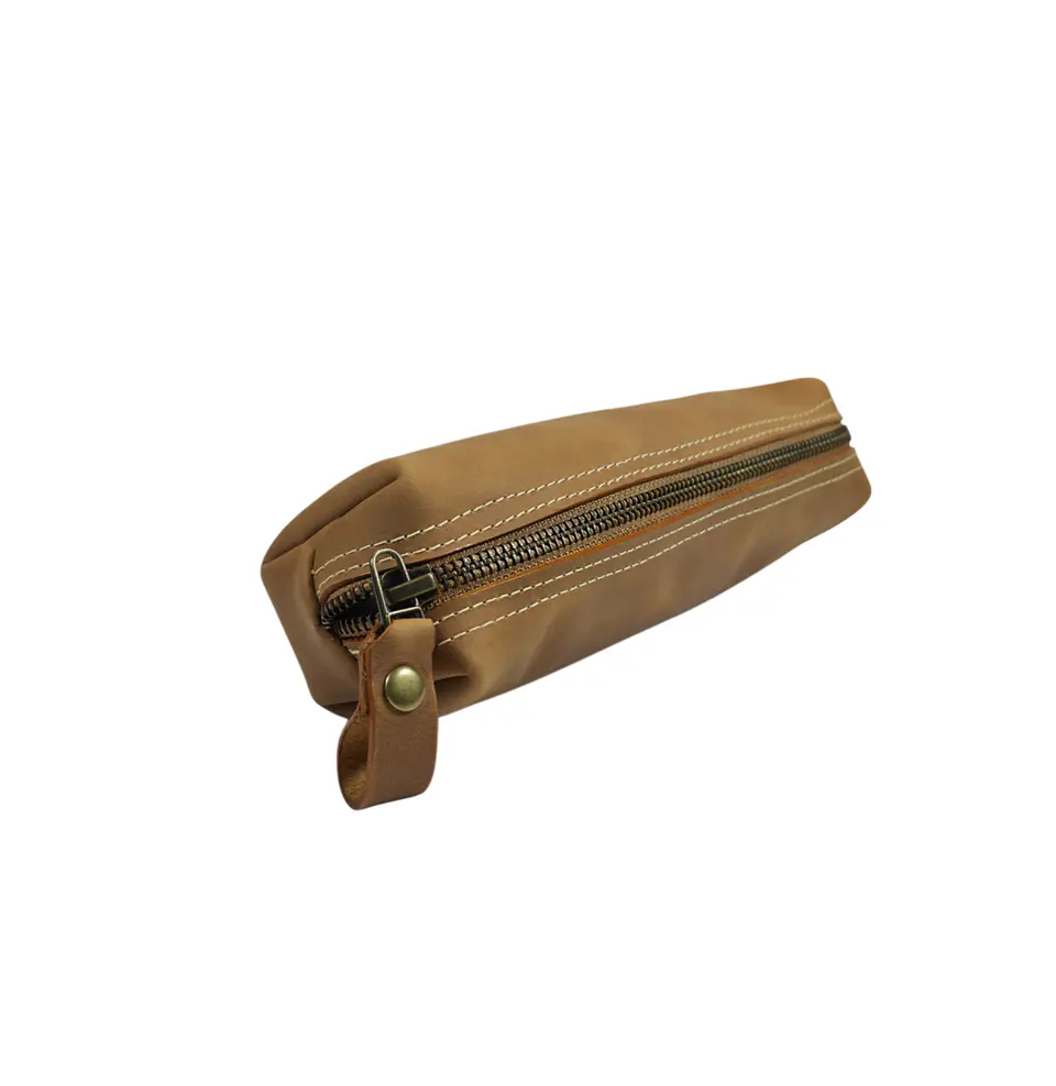 Estuche de Cuero Graso Tostado 2