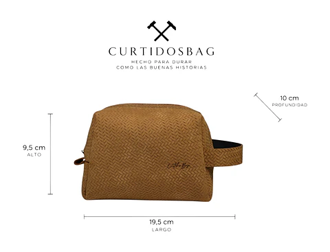 Neceser de Cuero Nobuck Mimbre – Edición Limitada