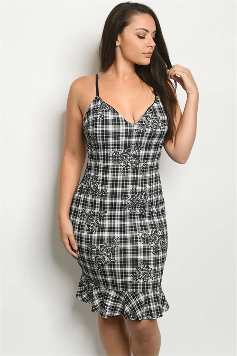 Vestido PV124 ajustado con tirantes 1