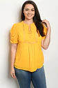 Polera PL082 mangas cortas recogidas - Miniatura 1