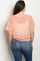 Blusa BL058 transparente con cintura elasticada - Miniatura 2