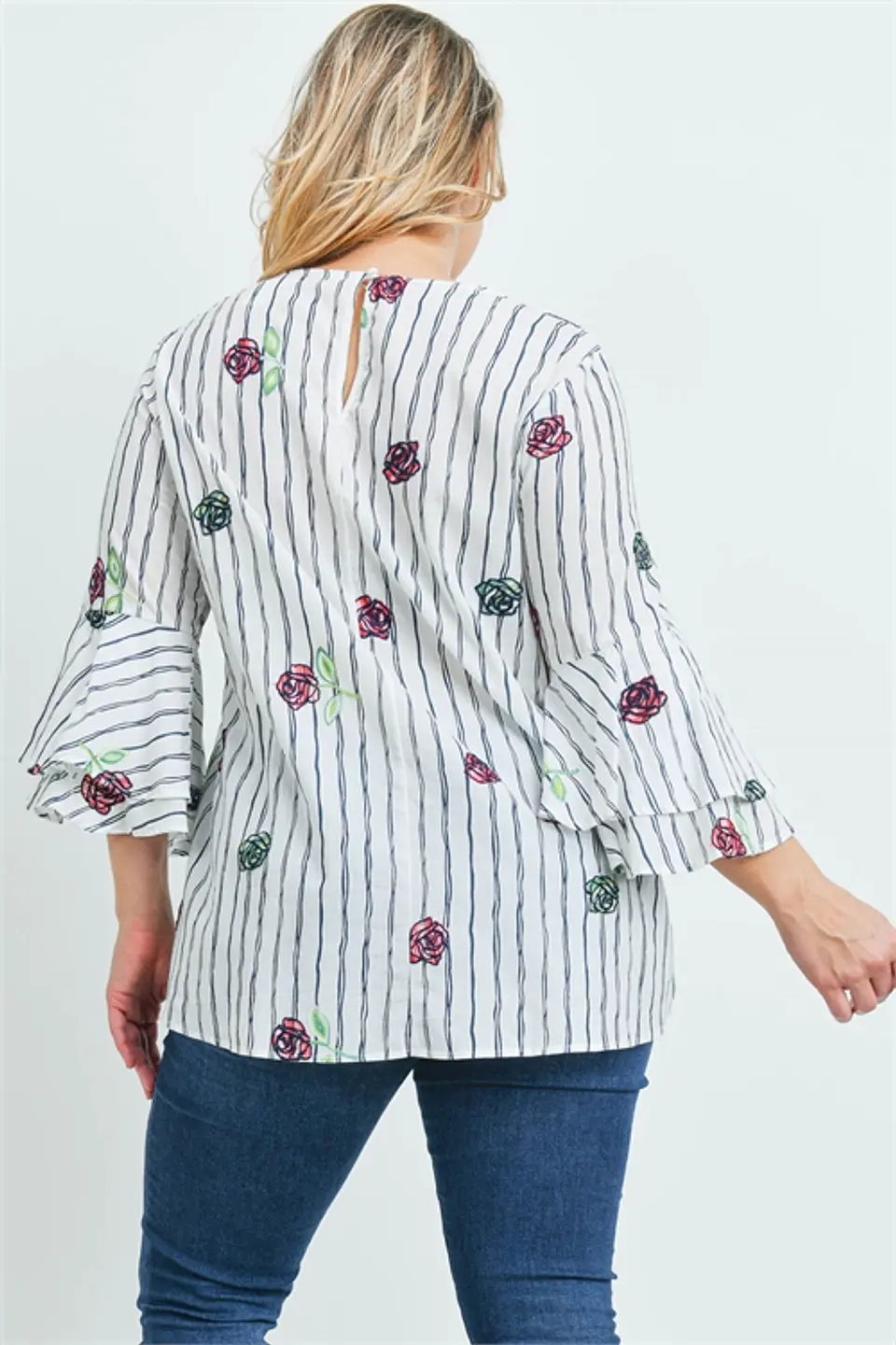 Polera PL086 mangas 3/4 tipo campana 2