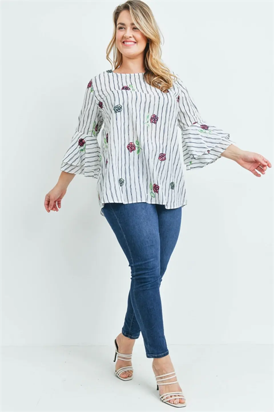 Polera PL086 mangas 3/4 tipo campana 5