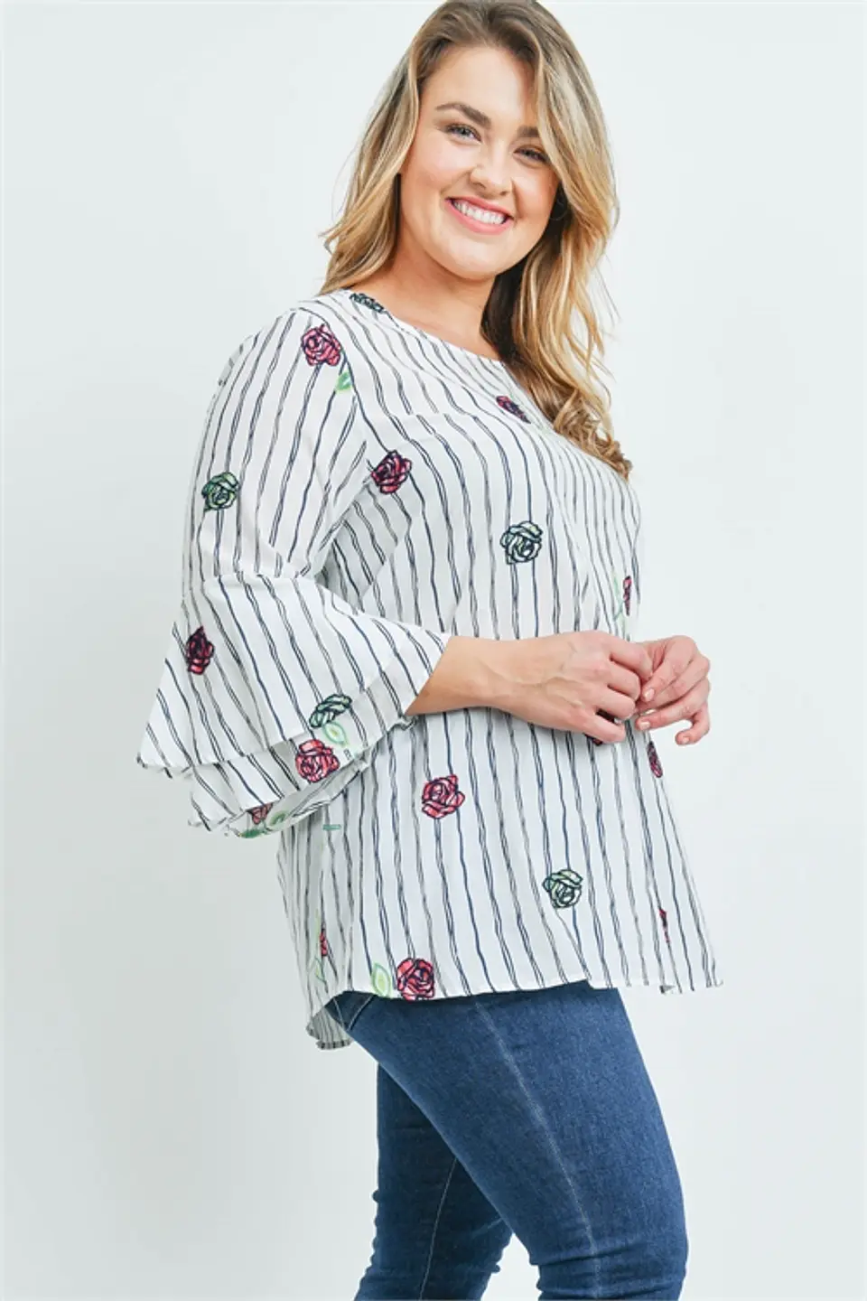 Polera PL086 mangas 3/4 tipo campana 6