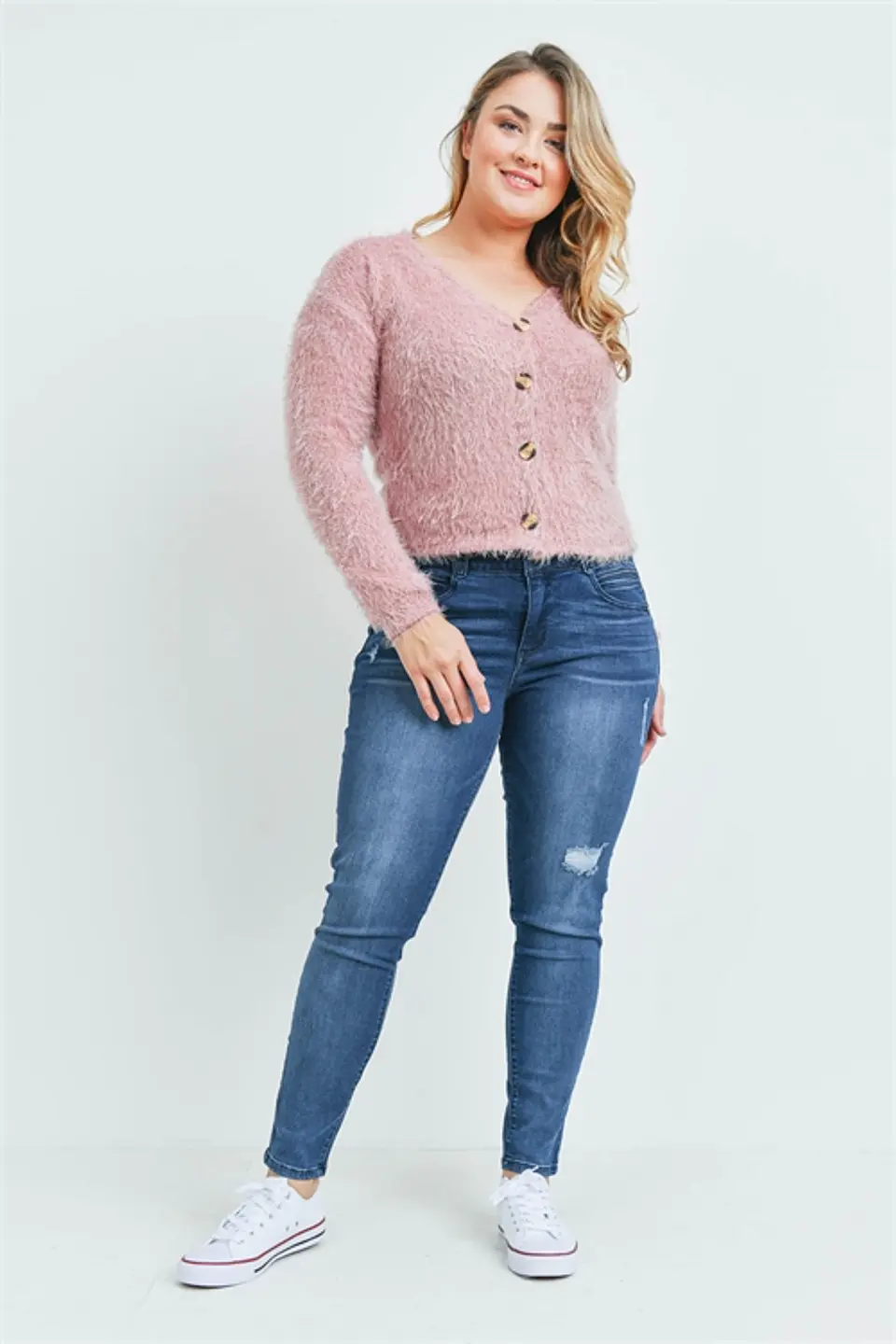 Sweater peludito con botones SW027 5