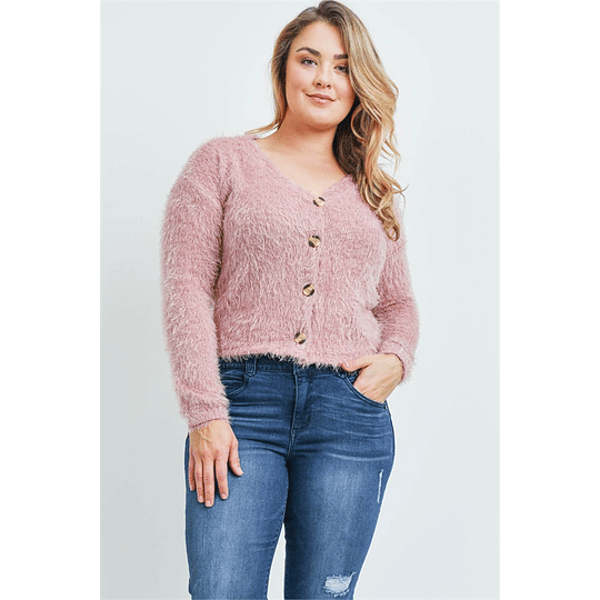 Sweater peludito con botones SW027