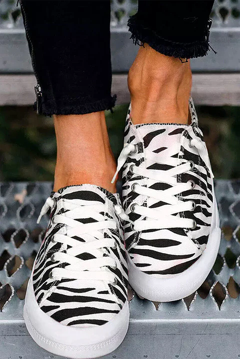 Zapatilla Z002 tela diseño Cebra
