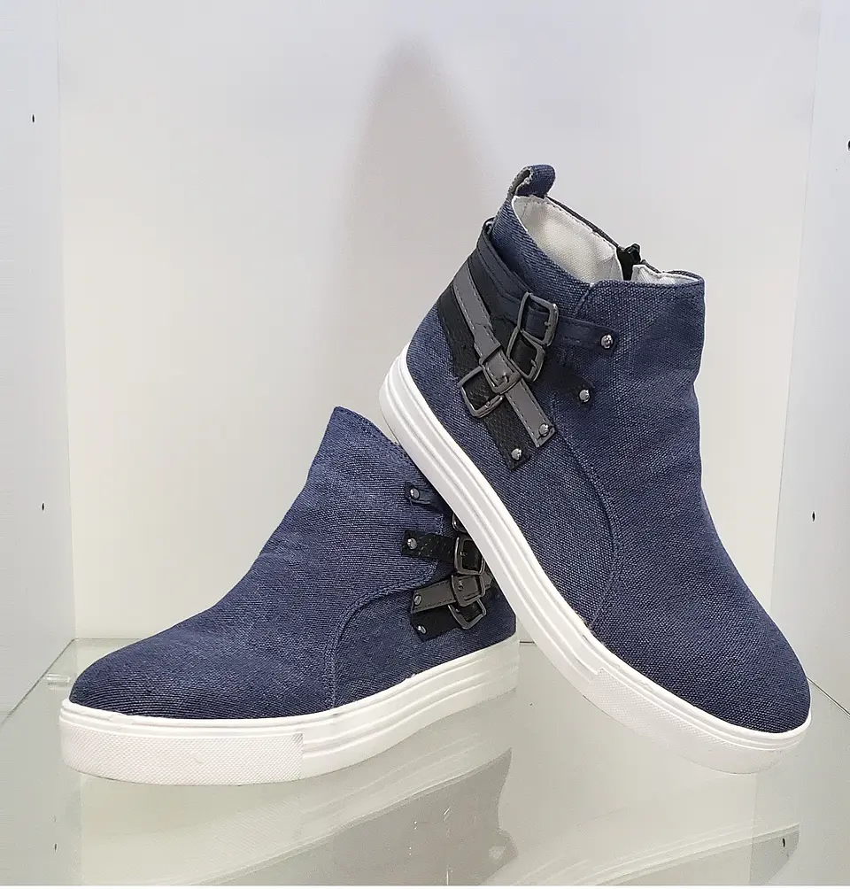 Botín Z011 tela azul 1