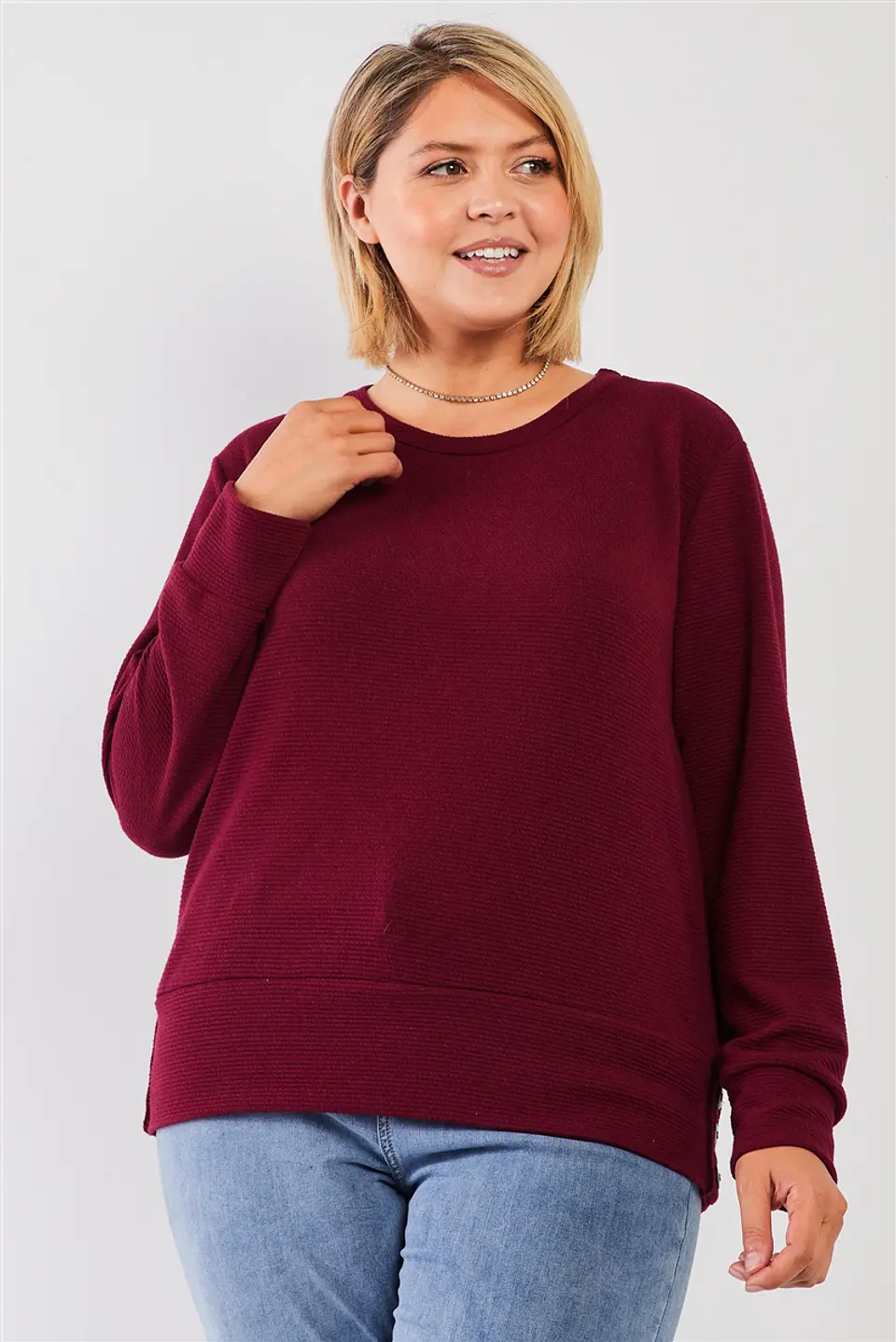 Sweater con aplicación de botones en cintura SW043 4
