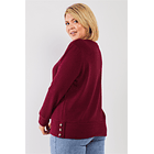 Sweater con aplicación de botones en cintura SW043 5