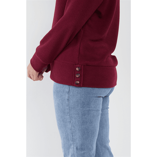Sweater con aplicación de botones en cintura SW043